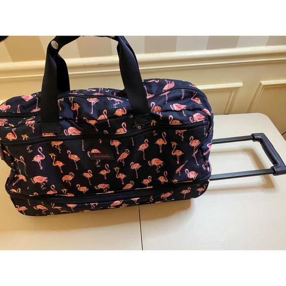 VERA BRADLEY Pelican Rolling Duffel Bag Overnight Weekend Carry On Luggage - Picture 8 of 16